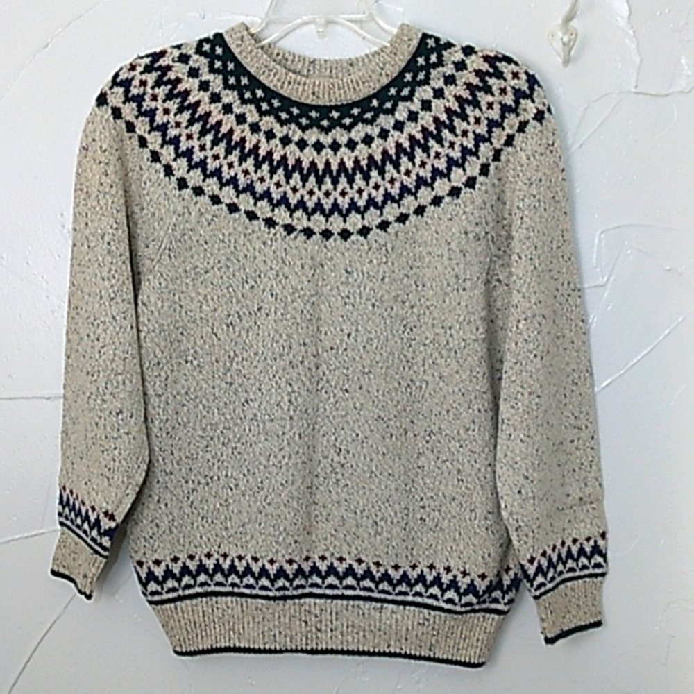Vintage‎ Northern Reflections Sweater Men's Medium Fair Isle Wool Blend